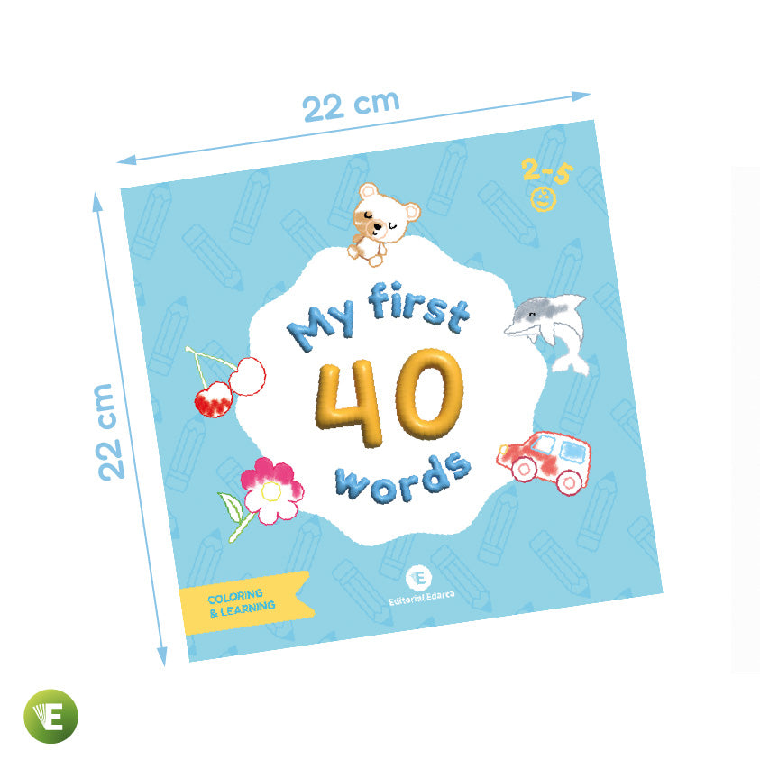 My First 40 Words – Quadern per pintar i aprendre anglès (2-5 anys)
