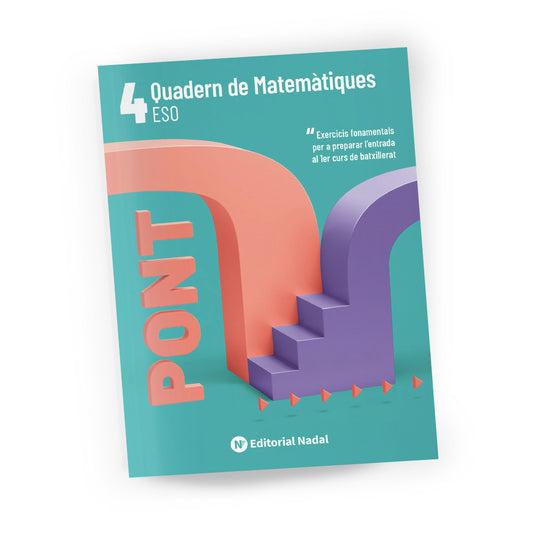 Quadern de matemàtiques – Pont Quart ESO – Secundària