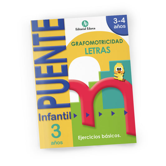 Cuaderno de grafomotricidad - Puente Infantil Letras - 3 años