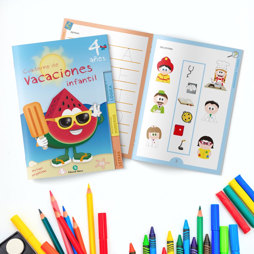 Quadern de repàs estiu - Vacaciones 4 años - infantil