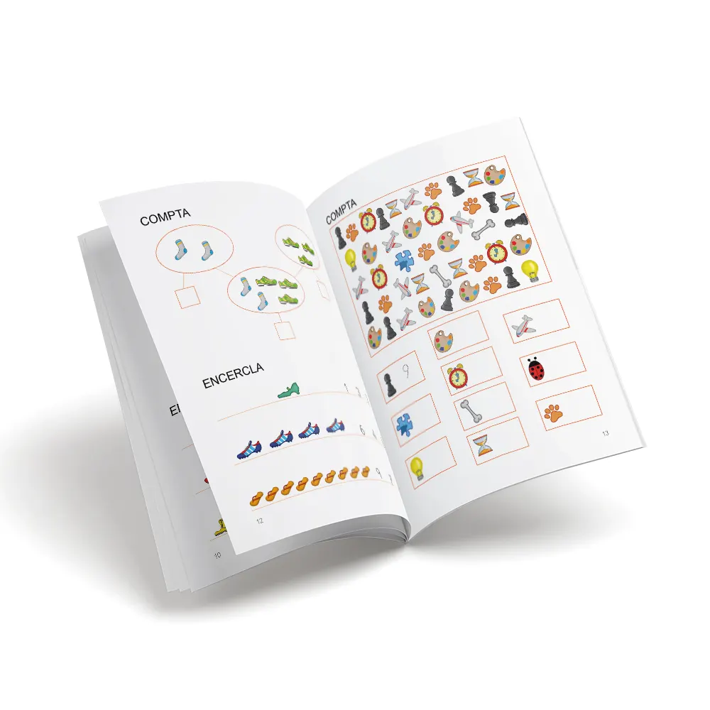 Quadern de matemàtiques 06 - Nou set Juguem amb els nombres - L'1, 2, 3, 4, 5, 6, 7, 8, 9 i 0 - infantil