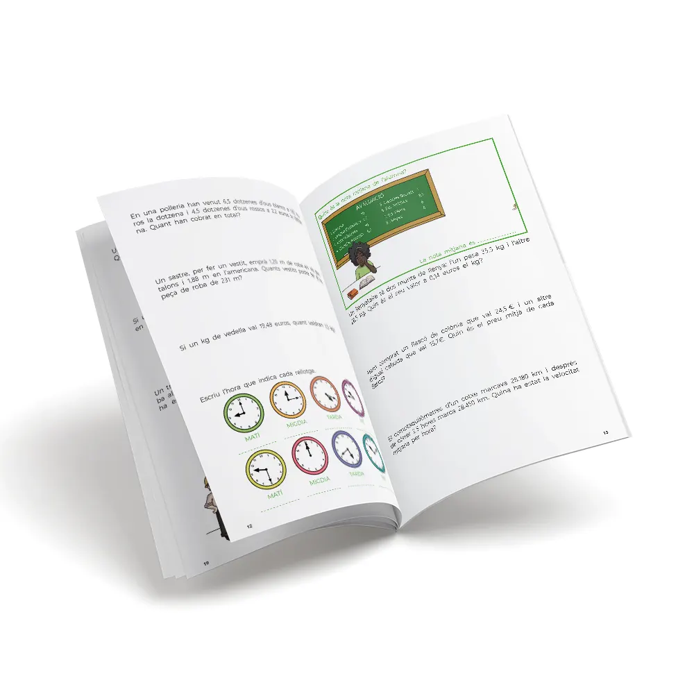Quadern de matemàtiques - Nou set Problemes 20A Sumes, restes, multiplicacions i divisions amb nombres decimals - primària