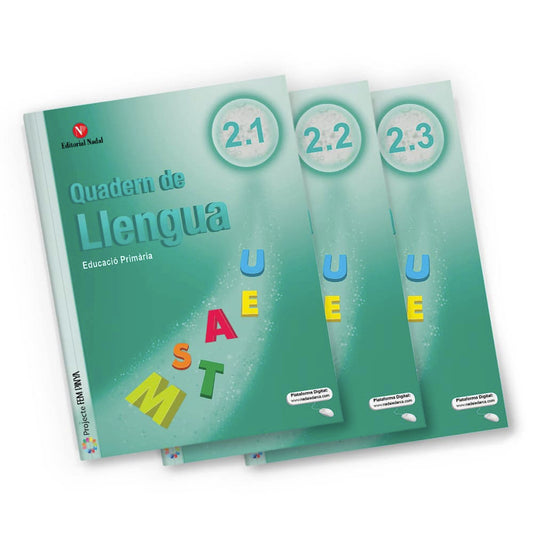 Quaderns de Llengua Valenciana - 2n primària - Projecte Fem Pinya - lletra lligada