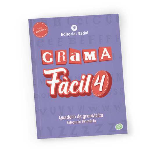 Grama fàcil 4 Balear - Quadern de gramàtica - 4t primària