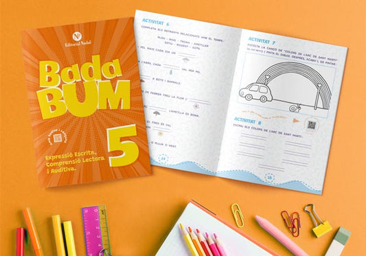 Quadern d’expressió escrita, comprensió lectora i auditiva – BADA BUM 5