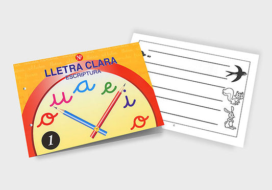 Quadern d'escriptura - Lletra Clara 1 - infantil