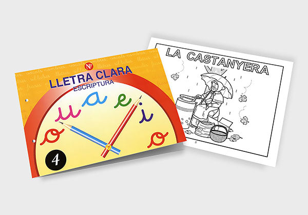 Quadern d'escriptura - Lletra Clara 4 - infantil