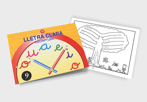 Quadern d'escriptura - Lletra Clara 9 - infantil