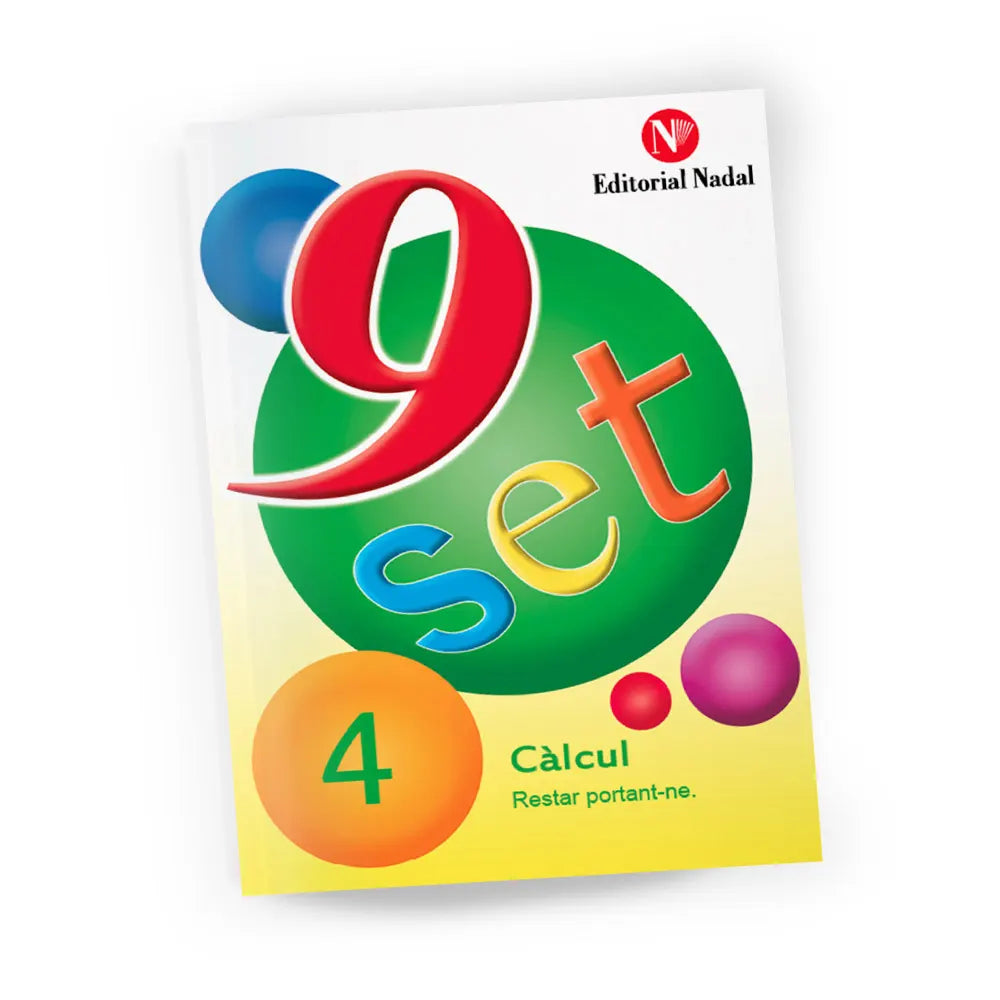 Quadern de matemàtiques - Nou set Càlcul 4 Restes portant-ne - primària